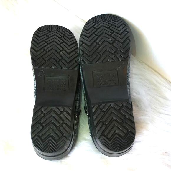 Sanita The Original Danish Clog Black/ White Webbed Stitching Womens Size 6.5 - Picture 6 of 8